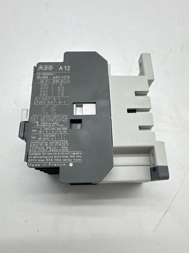 CONTACTOR CORRIENTE ALTERNA  ABB  7,5 KW 16A
