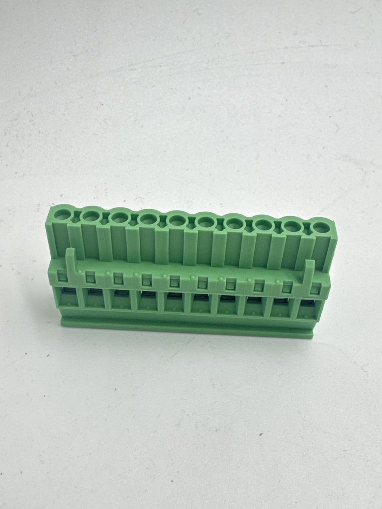 CONECTOR HEMBRA VERTICAL 10 POLOS PASO 5,08