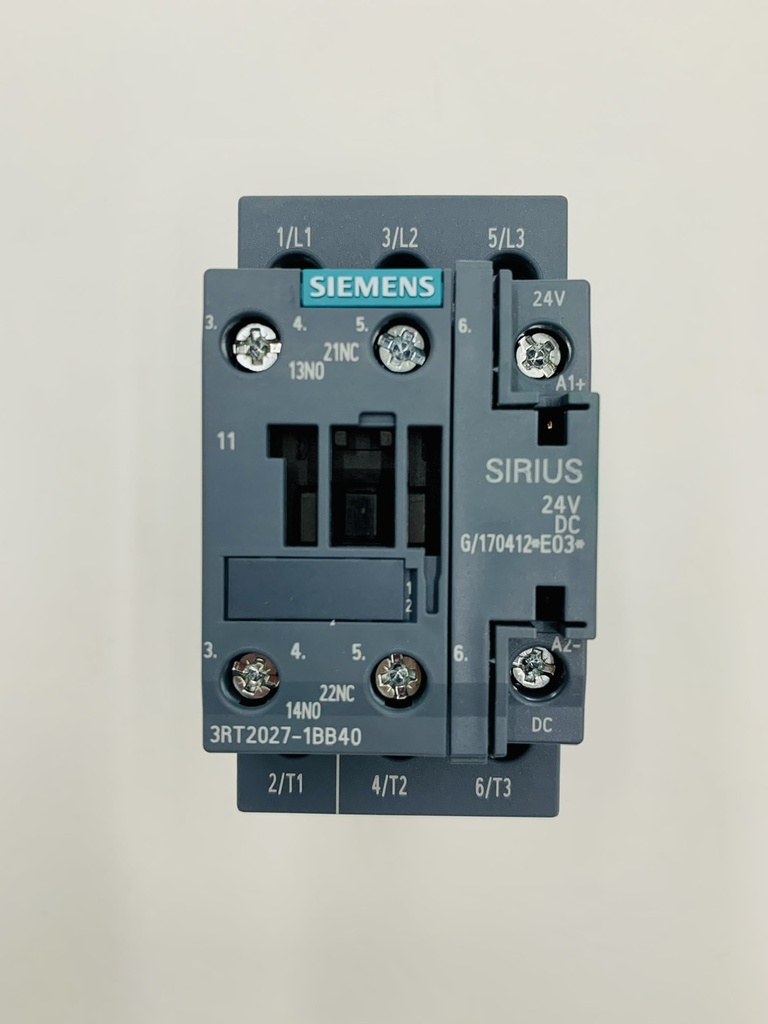 CONTACTOR CORRIENTE CONTINUA 3RT2027-1BB40 24VDC 32A AC3 15KW 1NA+1NC (3RT2027-1BB40)(RC: 3TF4322-1X)
