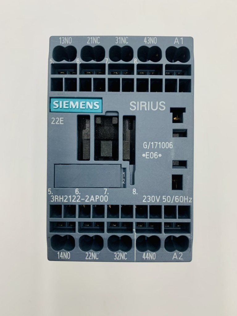 CONTACTOR CORRIENTE ALTERNA AUXI. 2NA+2NO 230VAC 6A AC14/15 230V (3RH2122-2AP00) 