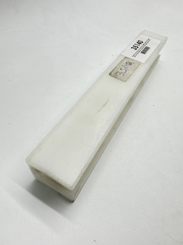 FABRICACION DE GUIA EN TECHNYL 235MM LARGO POR 35MM ANCHO POR 37MM ALTO PARA RIEL DE 16MM (POSTACEN L5)   