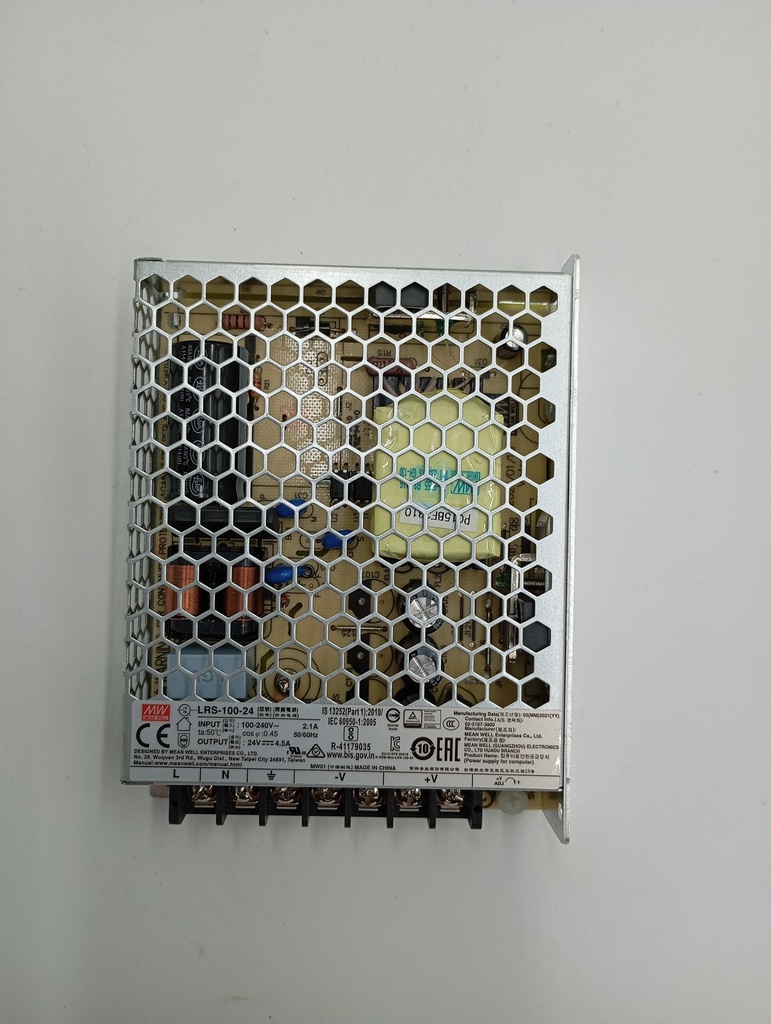 FUENTE DE PODER MEAN WELL LRS-100-24 PANEL 24VDC 108W 4.5A   