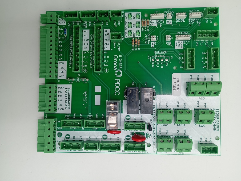 PLACA DISTRIBUCIÓN CUADRO DE CABINA ARCA_III / PDCC