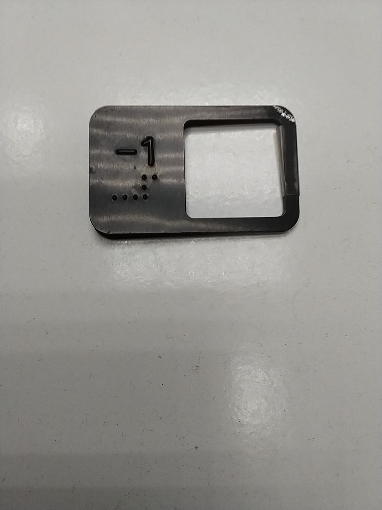 PLACA INSCRIPCION BRAILLE Nº -1 