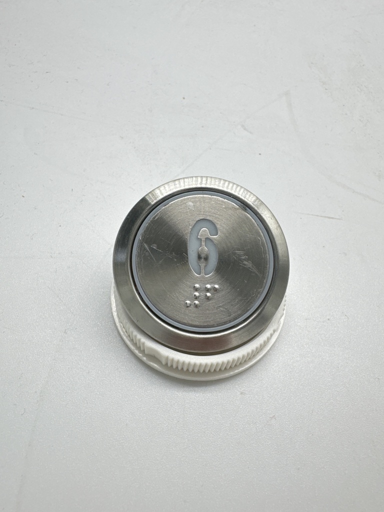 BOTON PULSADOR REDONDO CABINA  LED AZUL Nº 6