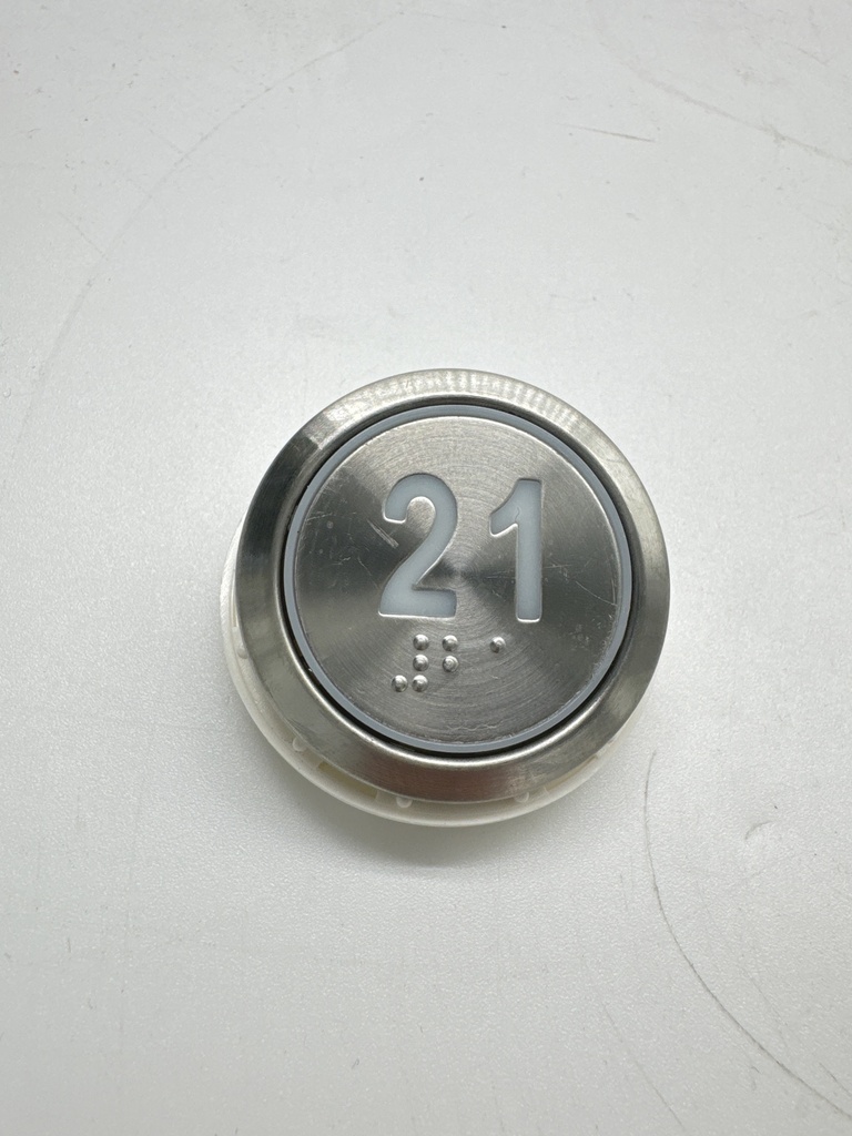 BOTON PULSADOR REDONDO CABINA  LED AZUL Nº 21