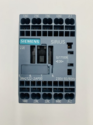[5106111] CONTACTOR CORRIENTE ALTERNA AUXI. 2NA+2NO 230VAC 6A AC14/15 230V (3RH2122-2AP00) 