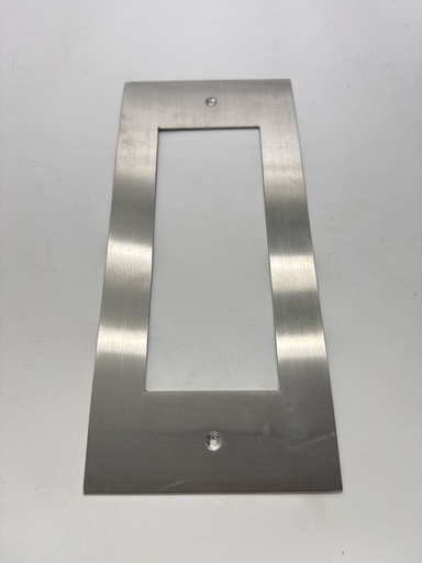 [75190] PLACA VISOR INOX 125X290MM C/DESTAJE 75X190MM   