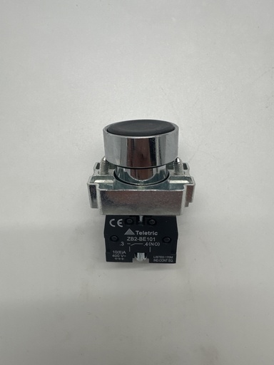 [500150010] PULSADOR METALICO NEGRO XB2-BA21 TELETRIC (OLIN)   