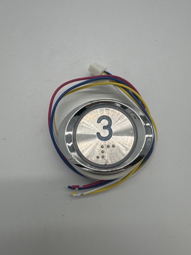 [PB-123B(3)] PULSADOR PB-123 LED AZUL 24V (PISO 3) OBRA: HOSJOSE   