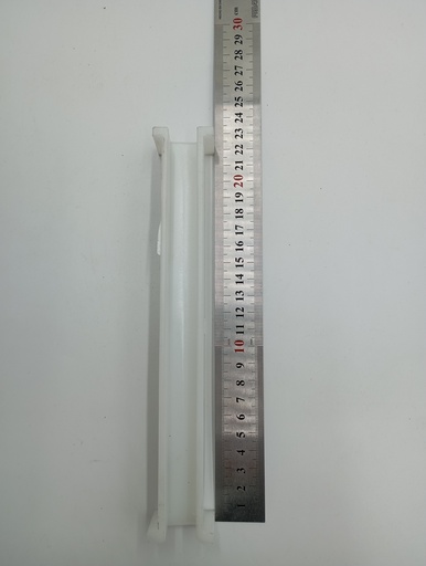 [FAB12633] FABRICACION DE GUIA EN TECHNYL DE 222mm LARGO POR 31mm ANCHO POR 31mm ALTO PARA RIEL DE 16mm (MONEDATU II)